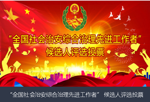 安庆市全国社会治安综合治理先进工作者” 候选人评选投票